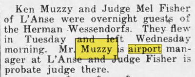 Muzzys Lodge (Muzzys Airport) - May 20 1948 Article (newer photo)